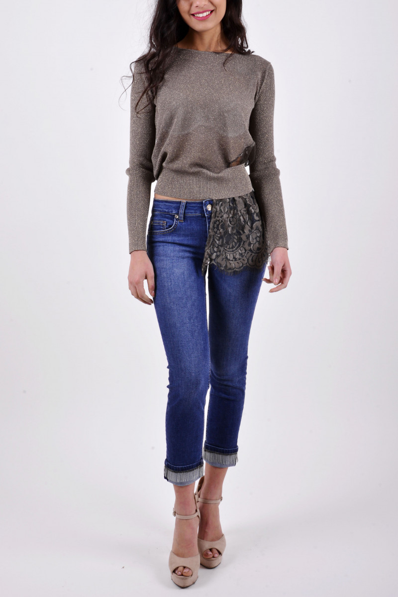 LIU JO MAGLIA GIROCOLLO JEANSERIA