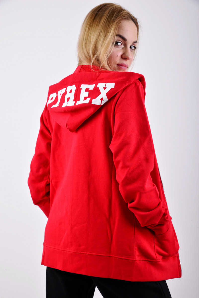 PYREX FELPA ZIP CAPPUCCIO CASUAL