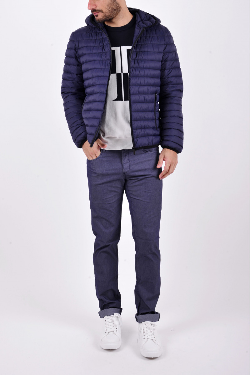 TRUSSARDI GIUBBOTTO PIUMINO CORTO JEANSERIA
