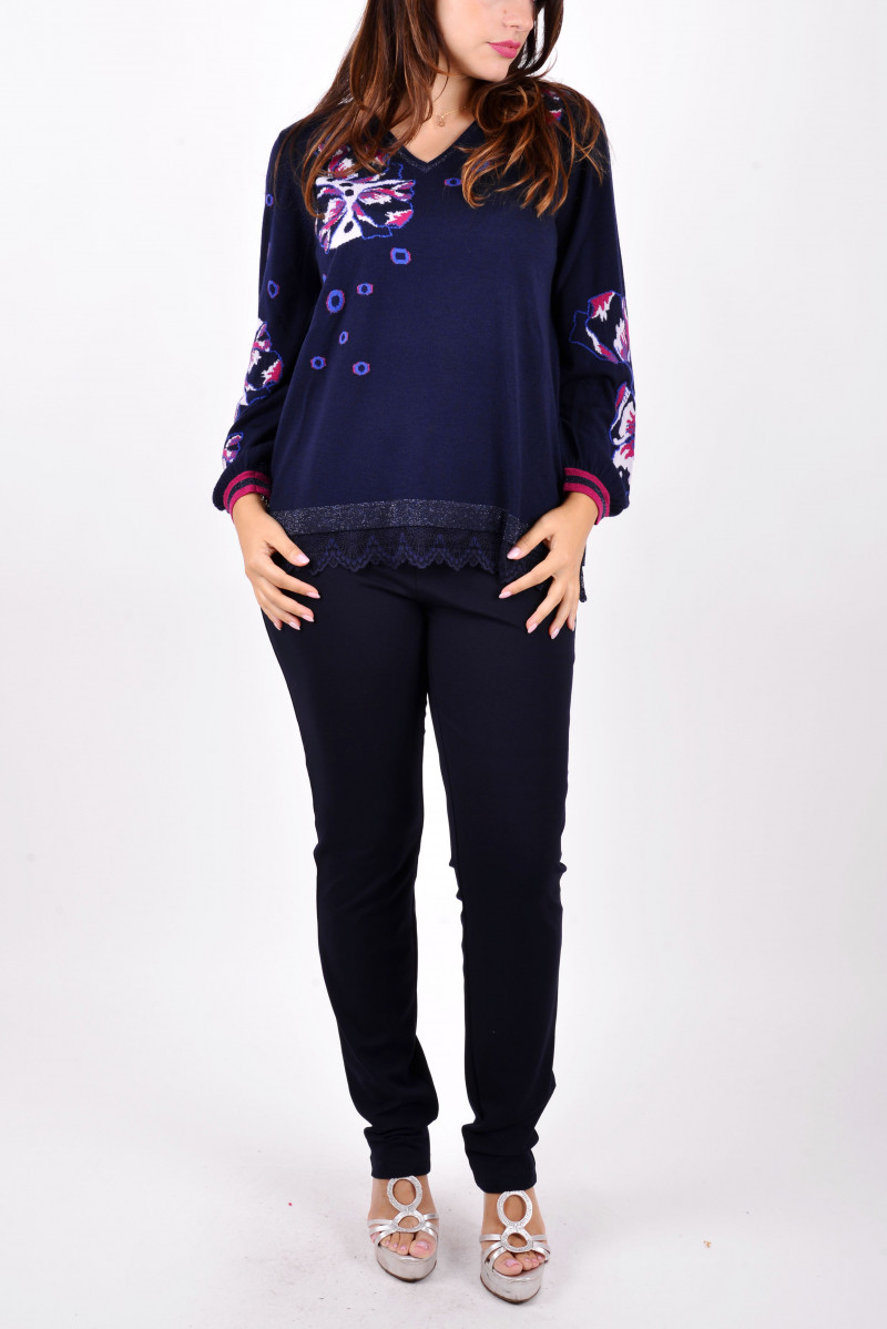 ELENA MIRO MAGLIA SCOLLO V CONFORMATO