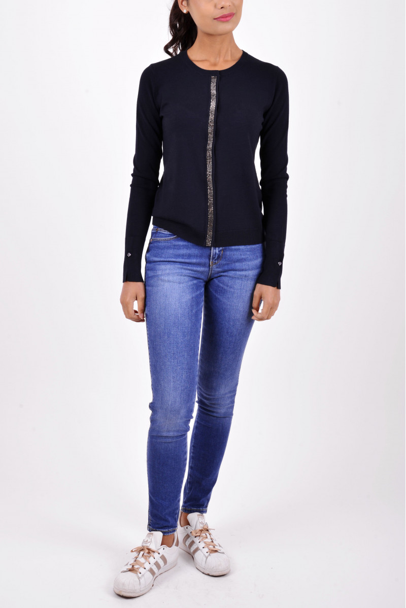 LIU JO CARDIGAN BOTTONI JEANSERIA