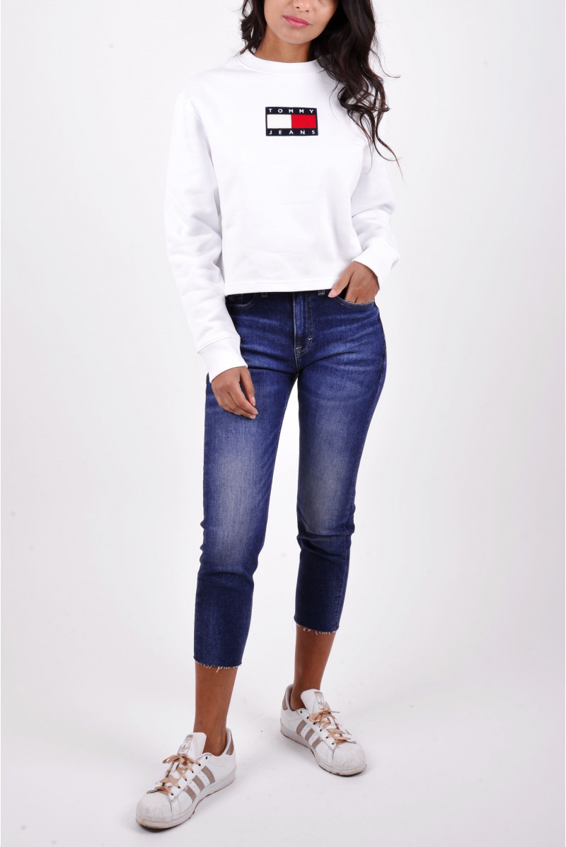 TOMMY HILFIGER FELPA GIROCOLLO JEANSERIA