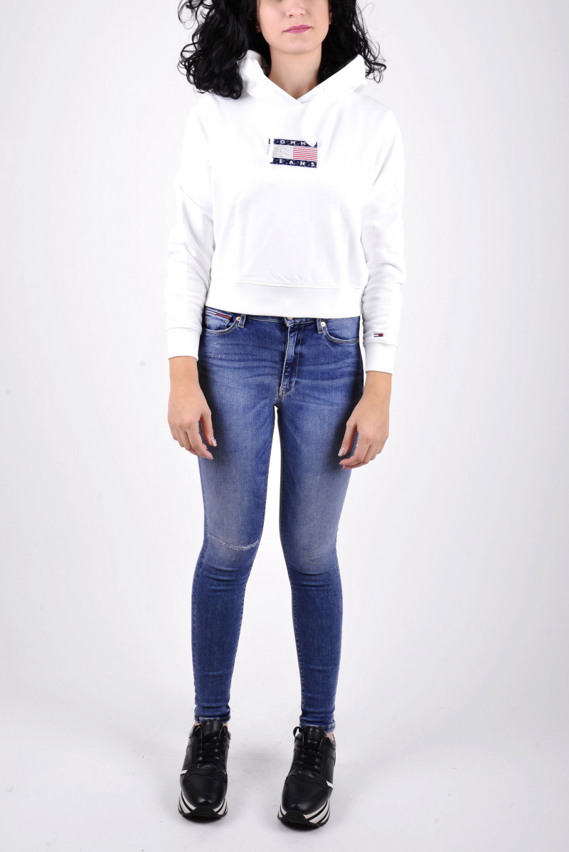 TOMMY HILFIGER FELPA CAPPUCCIO JEANSERIA