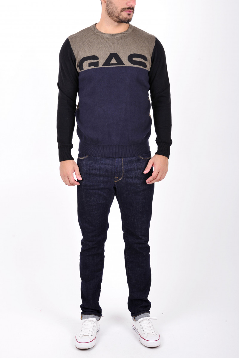 GAS MAGLIA GIROCOLLO JEANSERIA
