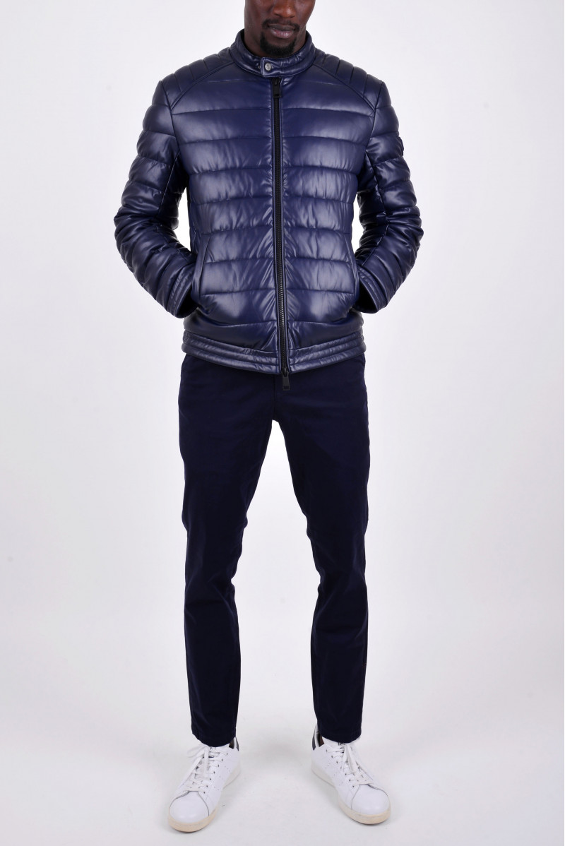 GUESS GIUBBOTTO PELLE JEANSERIA