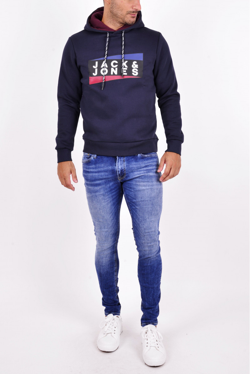 JACK & JONES FELPA CAPPUCCIO CASUAL