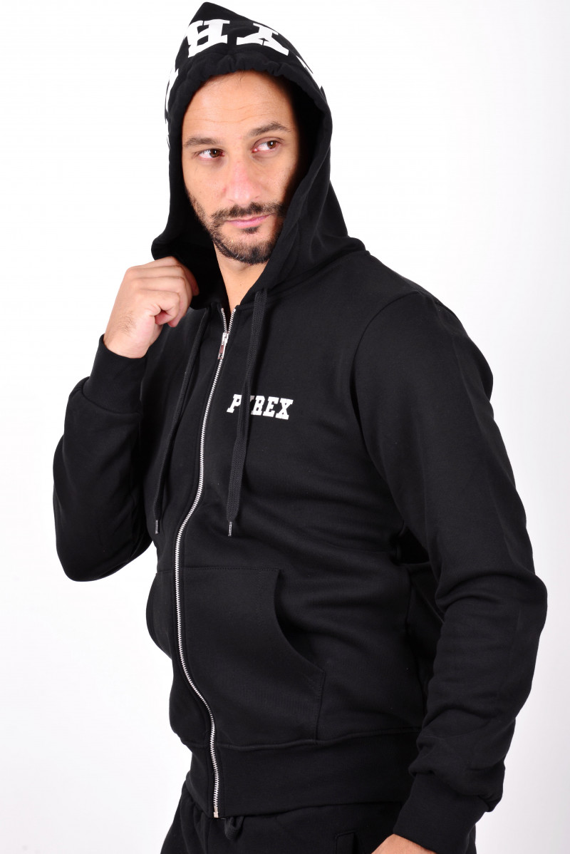 PYREX FELPA ZIP CAPPUCCIO CASUAL