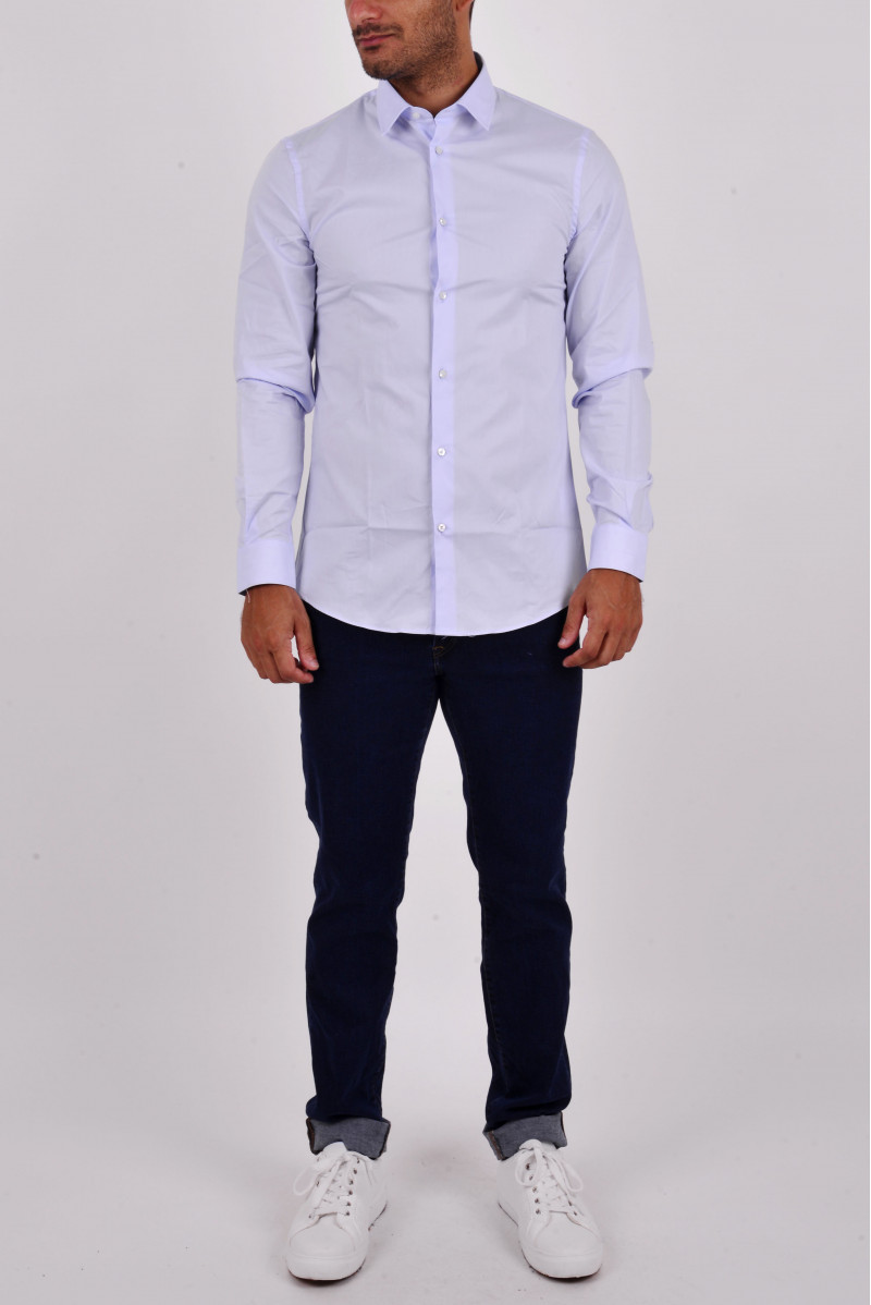 TRUSSARDI CAMICIA ML JEANSERIA