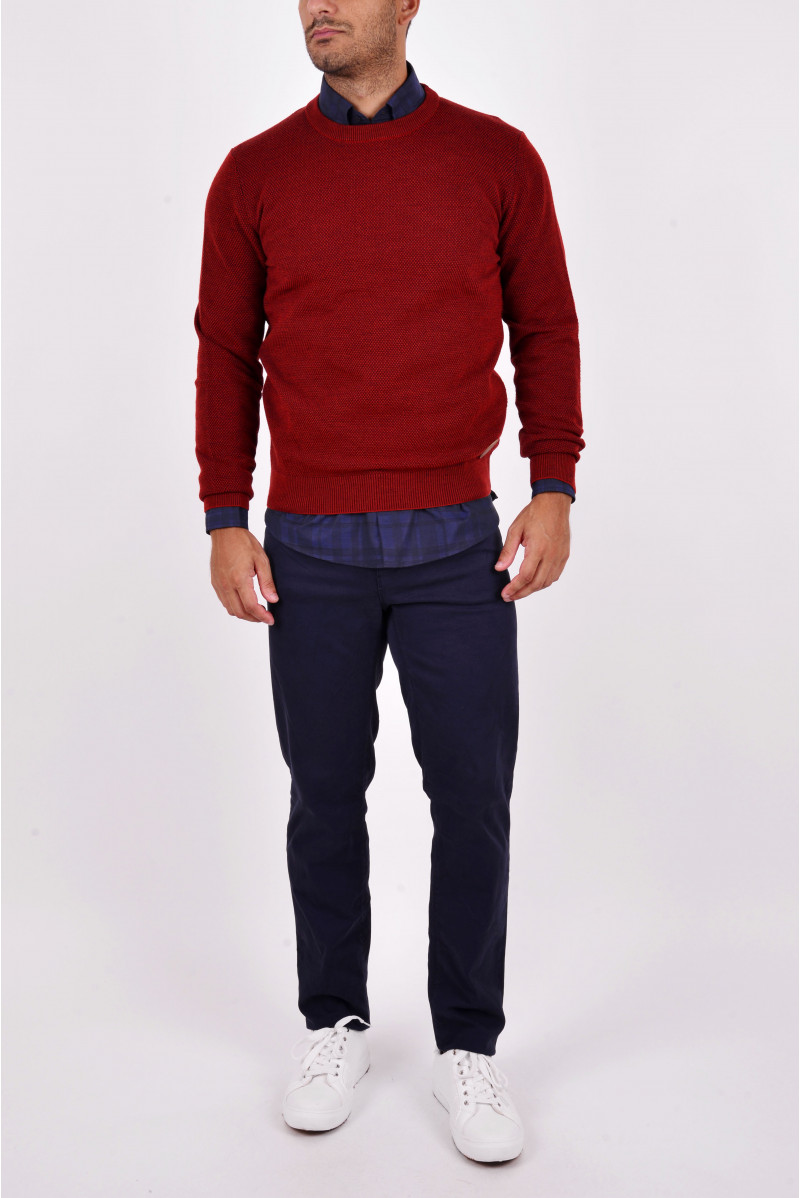 TRUSSARDI MAGLIA GIROCOLLO JEANSERIA
