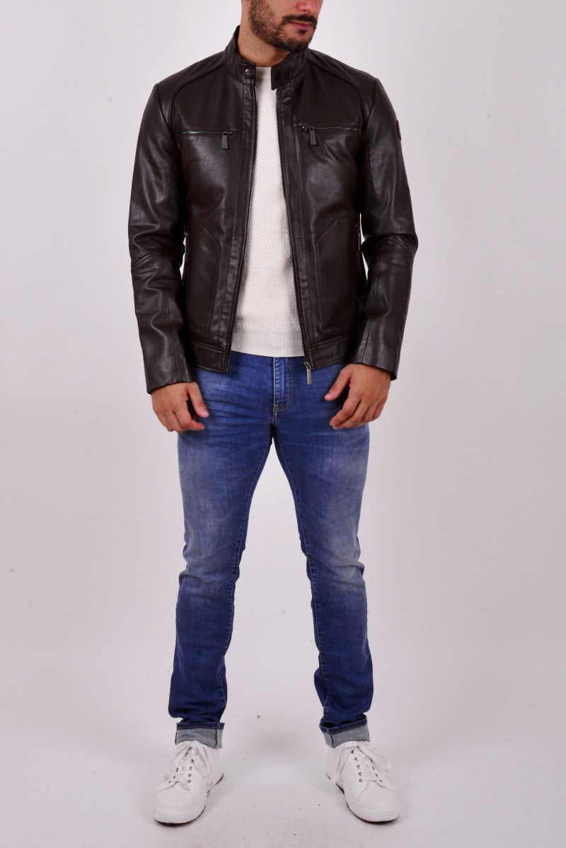 TRUSSARDI GIUBBOTTO MOTOCICLISTA JEANSERIA