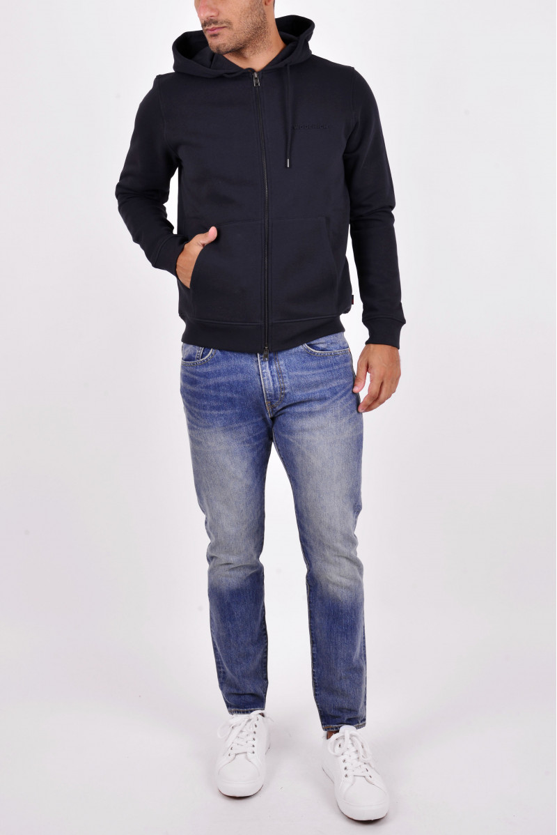WOOLRICH FELPA ZIP CAPPUCCIO CASUAL