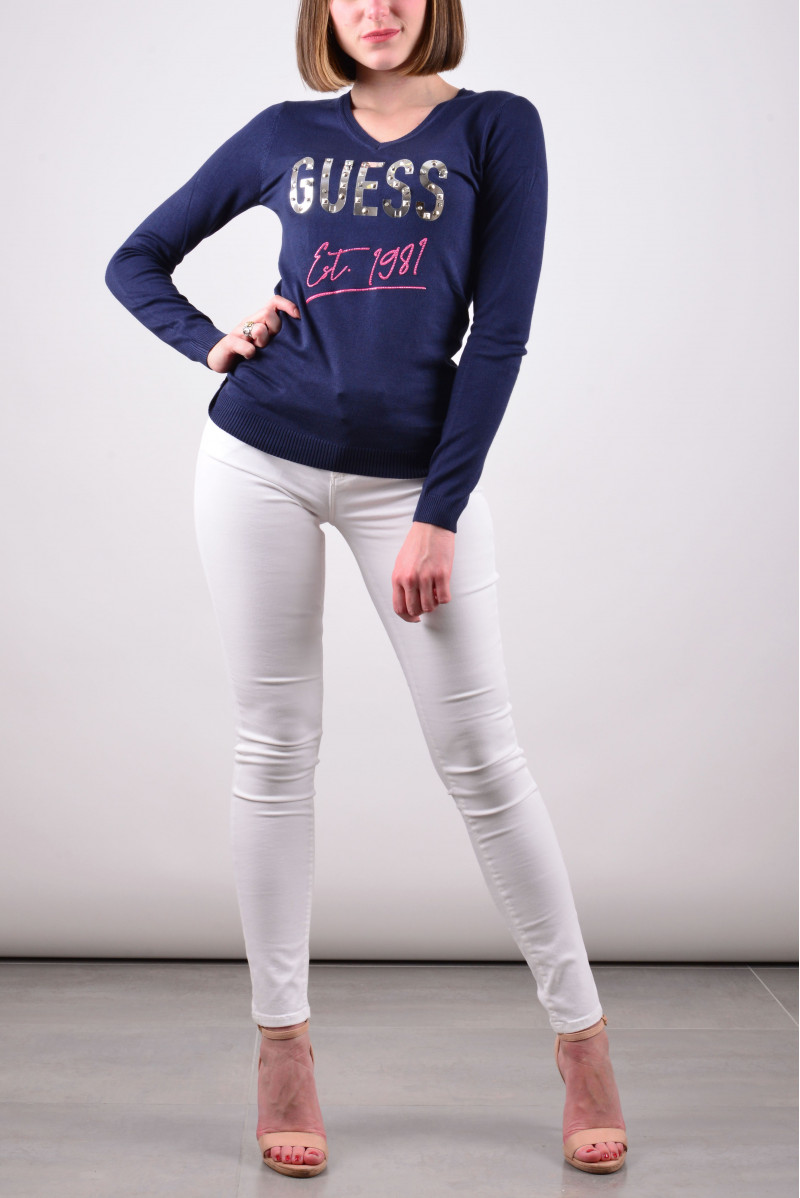 GUESS MAGLIA SCOLLO V JEANSERIA