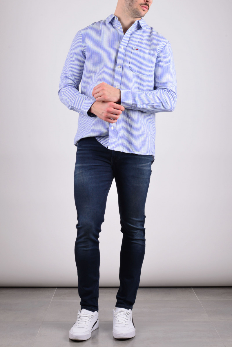 TOMMY HILFIGER CAMICIA ML JEANSERIA