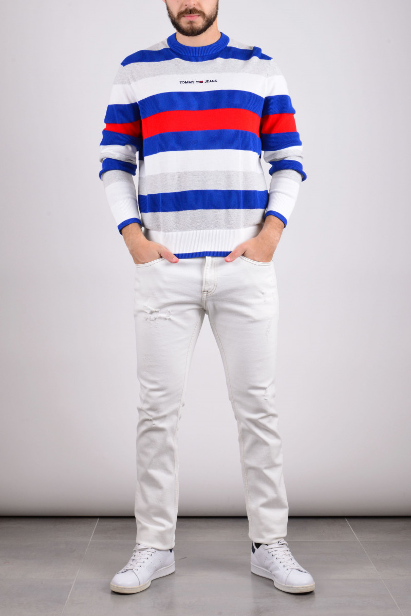 TOMMY HILFIGER MAGLIA GIROCOLLO JEANSERIA