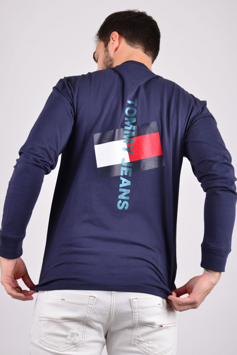 TOMMY HILFIGER FELPA GIROCOLLO JEANSERIA