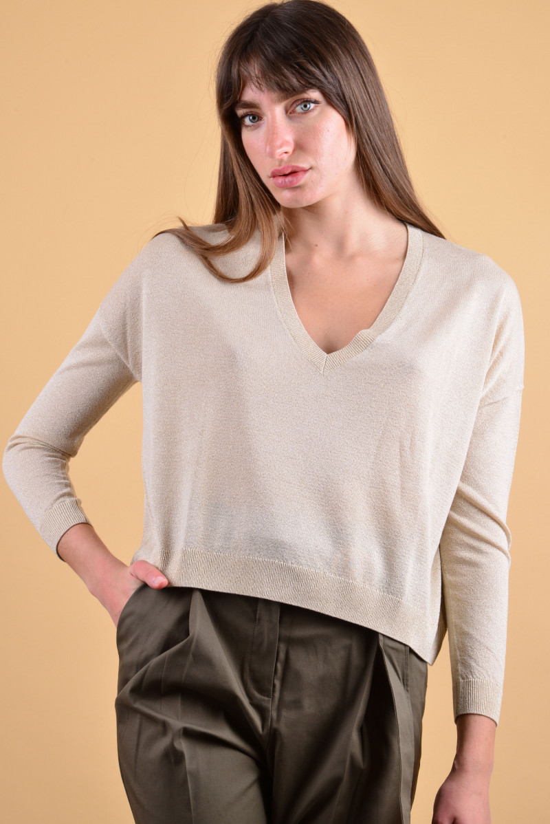 LIU JO MAGLIA SCOLLO V JEANSERIA