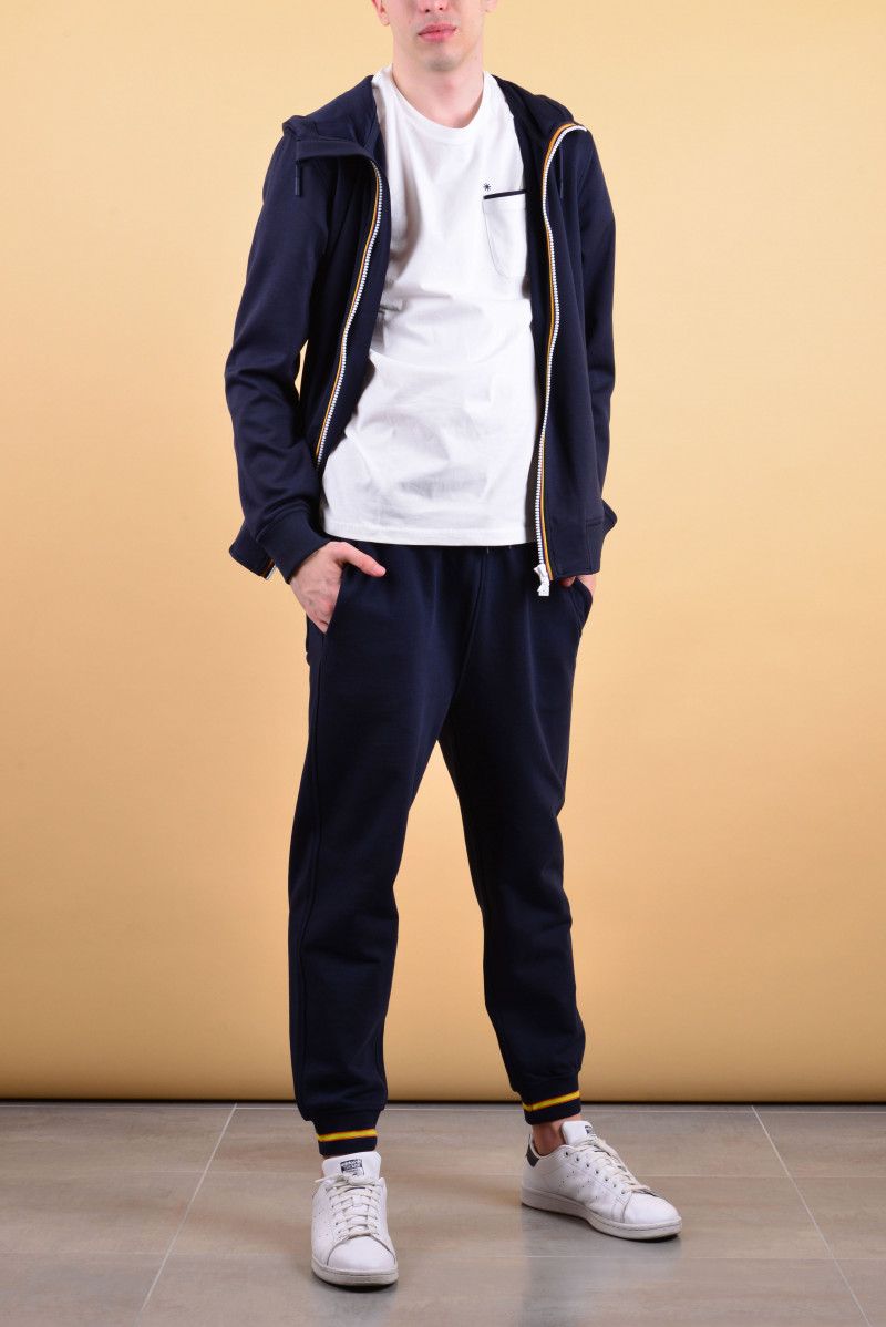 K.WAY FELPA ZIP CAPPUCCIO CASUAL
