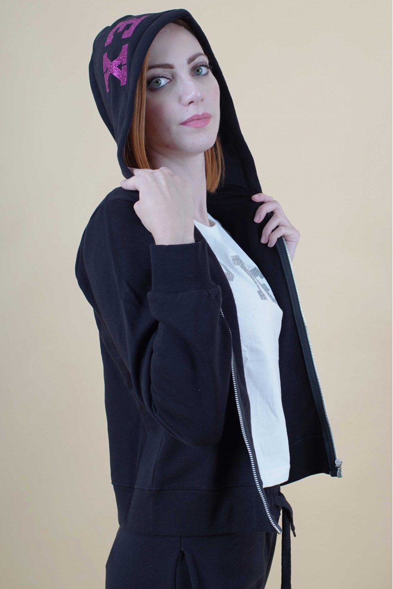 PYREX FELPA ZIP CAPPUCCIO CASUAL
