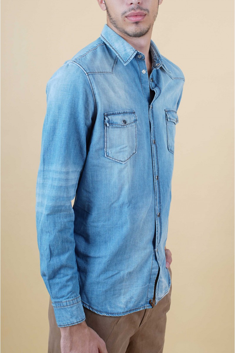 OFFICINA36 CAMICIA JEANS ML CASUAL