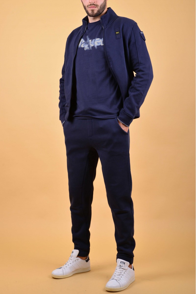 BLAUER FELPA TUTTA ZIP CASUAL
