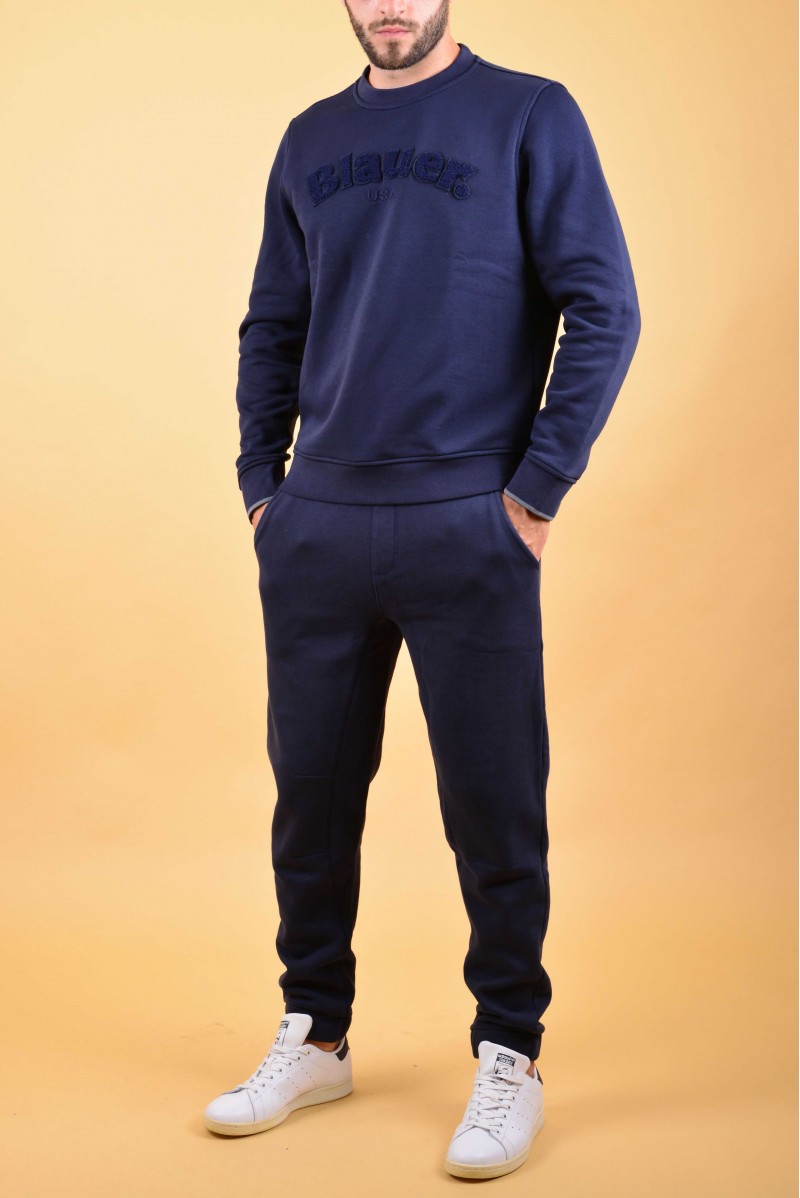 BLAUER FELPA GIROCOLLO CASUAL