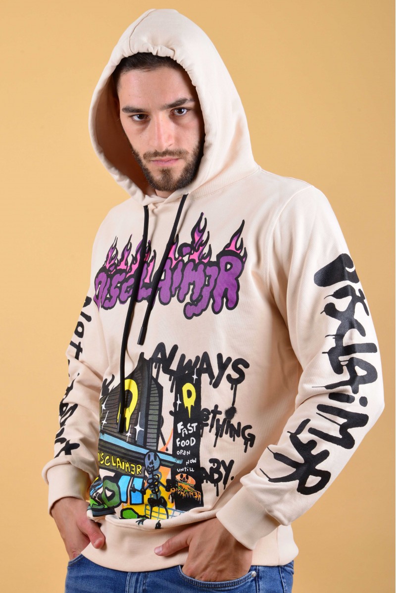 DISCLAIMER FELPA CAPPUCCIO CASUAL