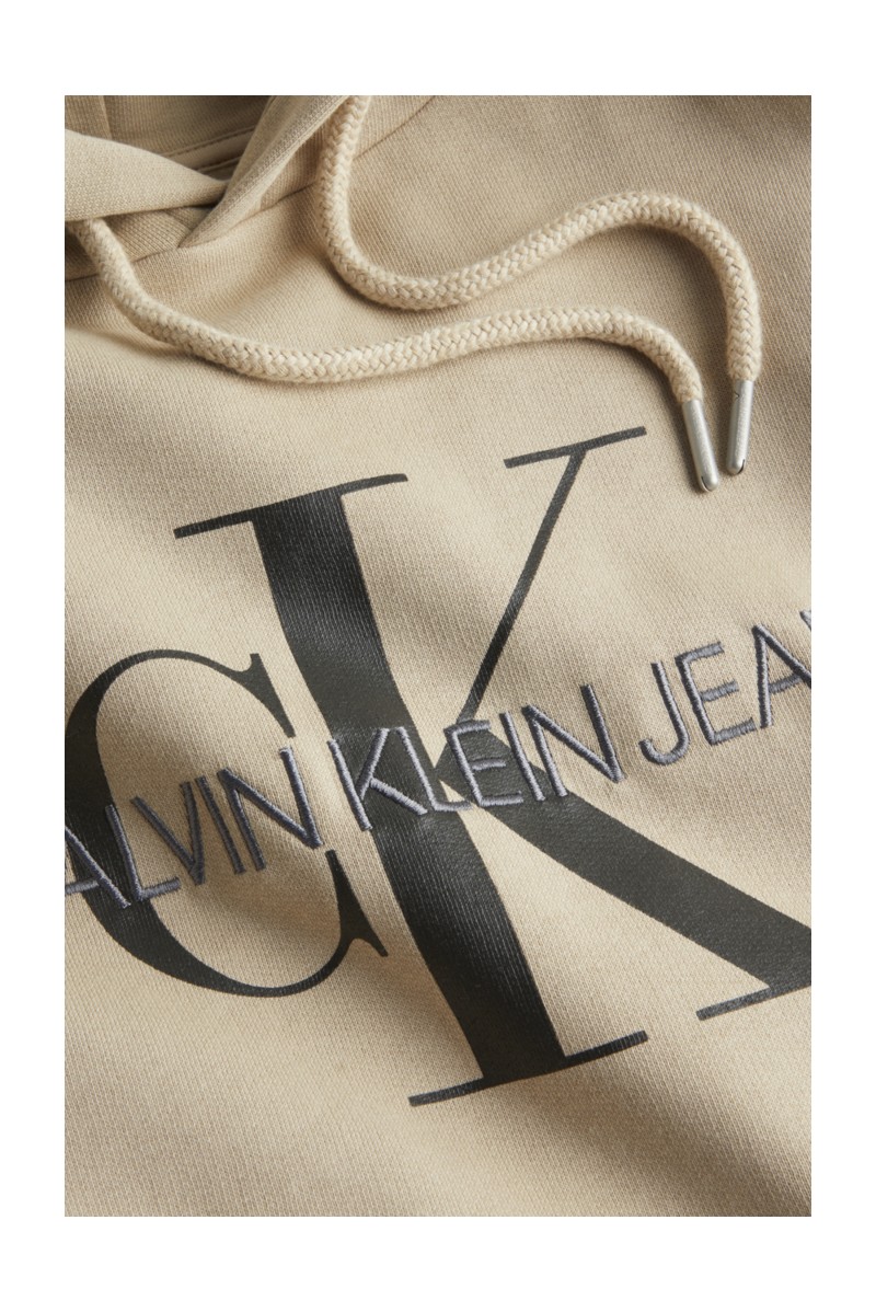 CALVIN KLEIN FELPA CAPPUCCIO JEANSERIA