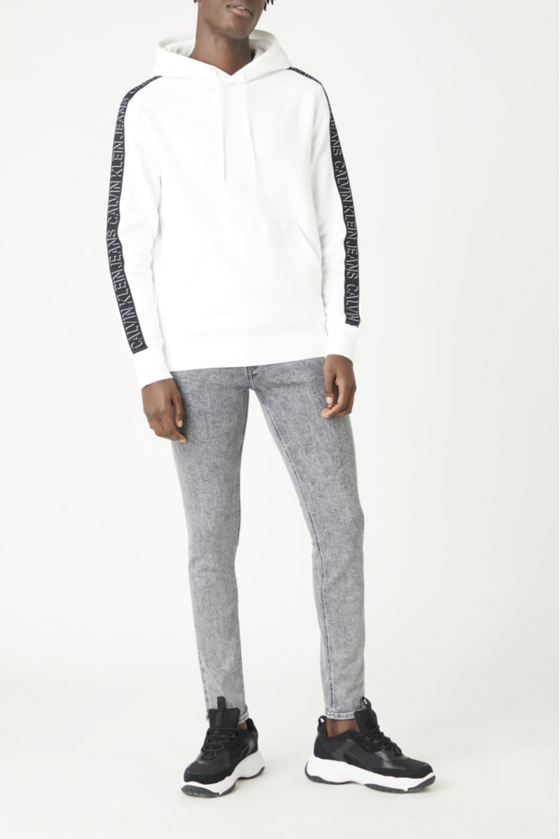 CALVIN KLEIN FELPA CAPPUCCIO JEANSERIA