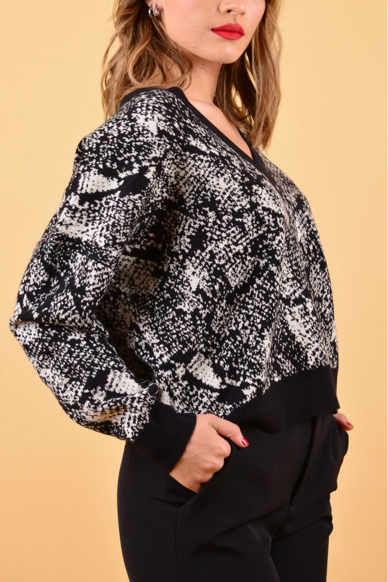 LIU JO MAGLIA SCOLLO V JEANSERIA