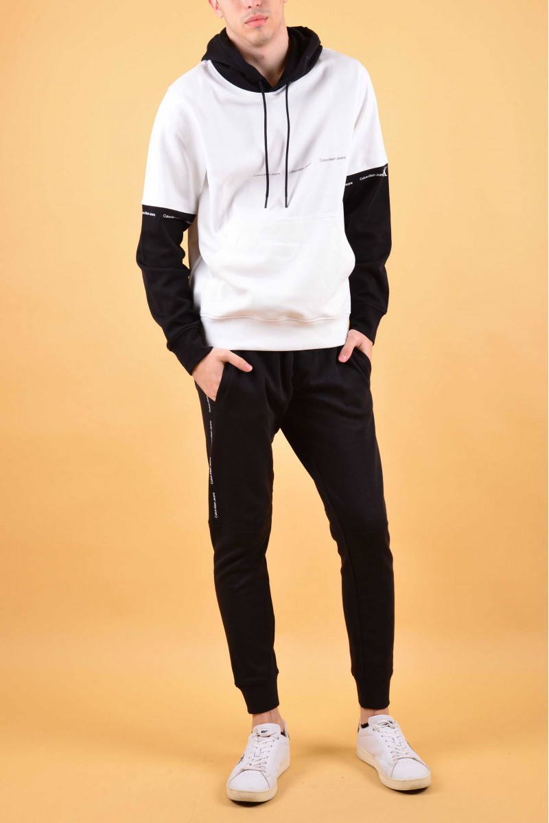 CALVIN KLEIN FELPA CAPPUCCIO JEANSERIA