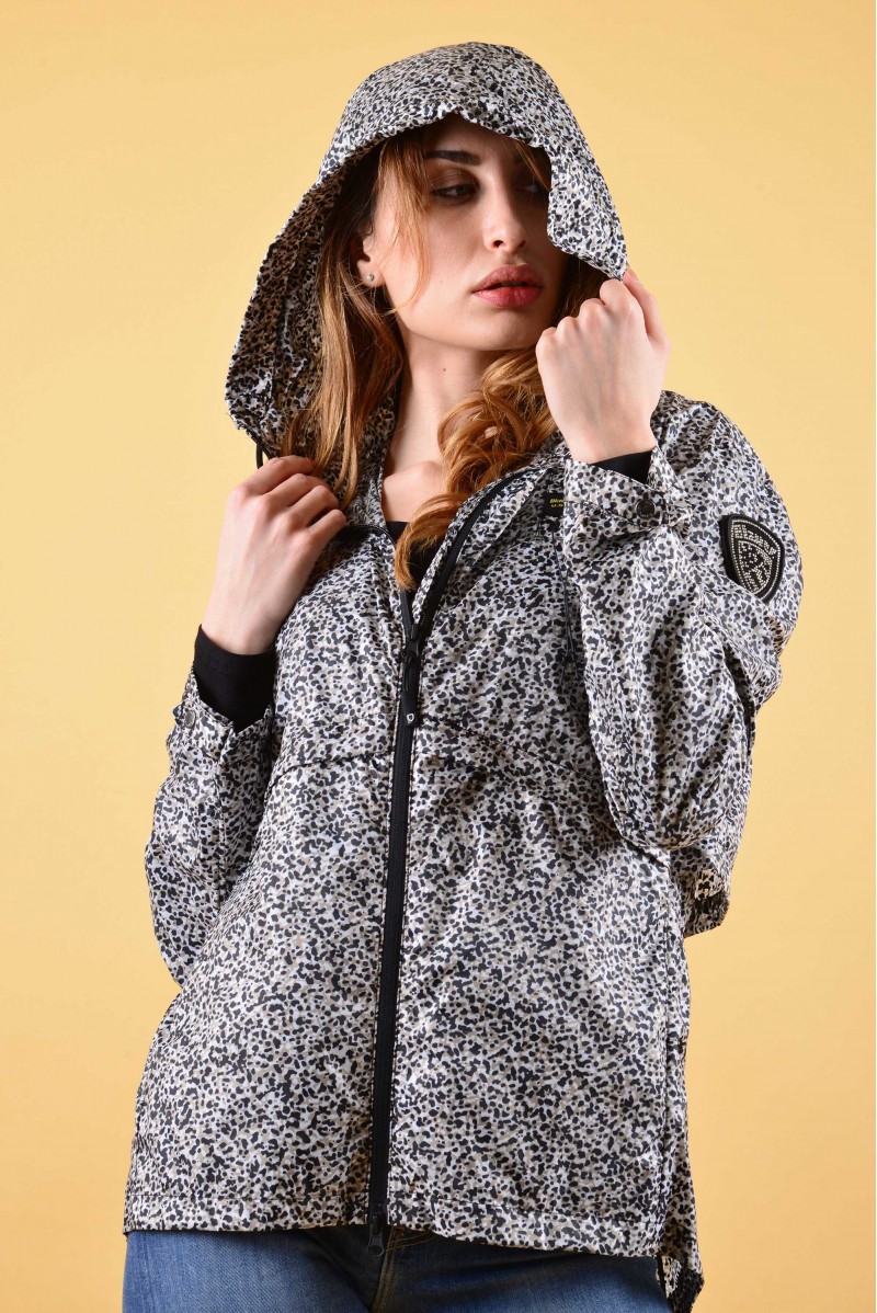 BLAUER GIUBBOTTO CON CAPPUCCIO CASUAL