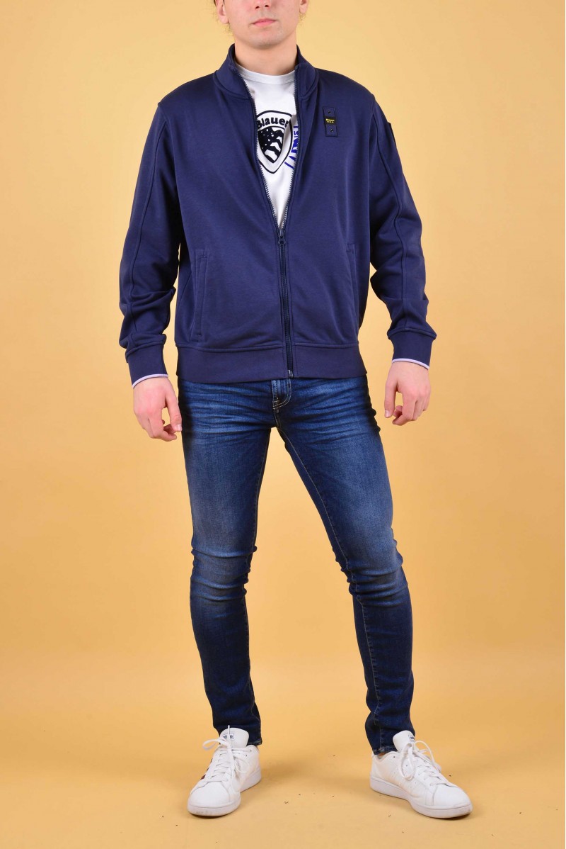 BLAUER FELPA TUTTA ZIP CASUAL