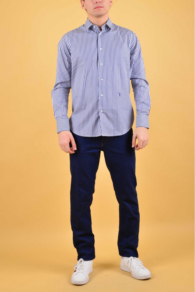 TRUSSARDI CAMICIA ML JEANSERIA