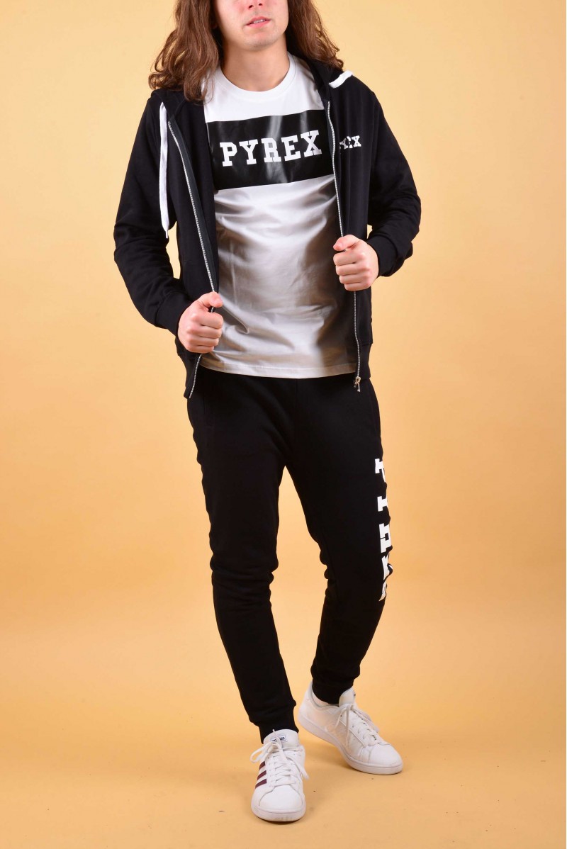 PYREX FELPA ZIP CAPPUCCIO CASUAL