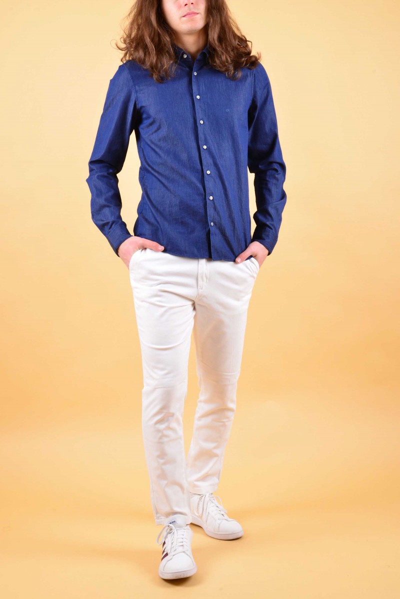 CALVIN KLEIN CAMICIA JEANS ML JEANSERIA