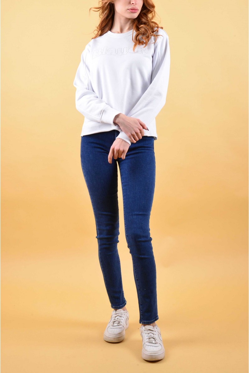 BLAUER FELPA GIROCOLLO CASUAL