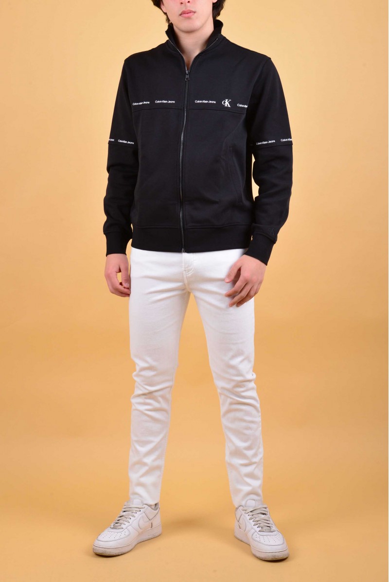 CALVIN KLEIN FELPA TUTTA ZIP JEANSERIA