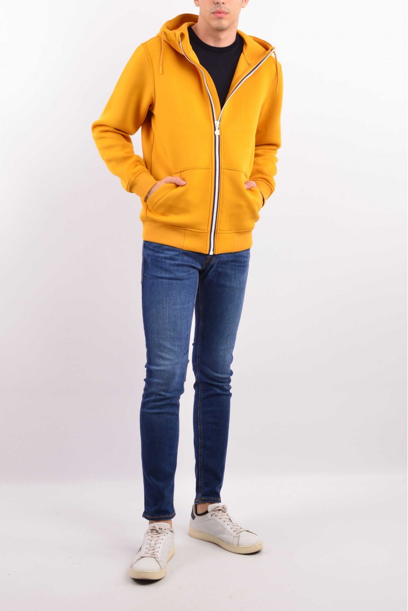 K.WAY FELPA ZIP CAPPUCCIO CASUAL
