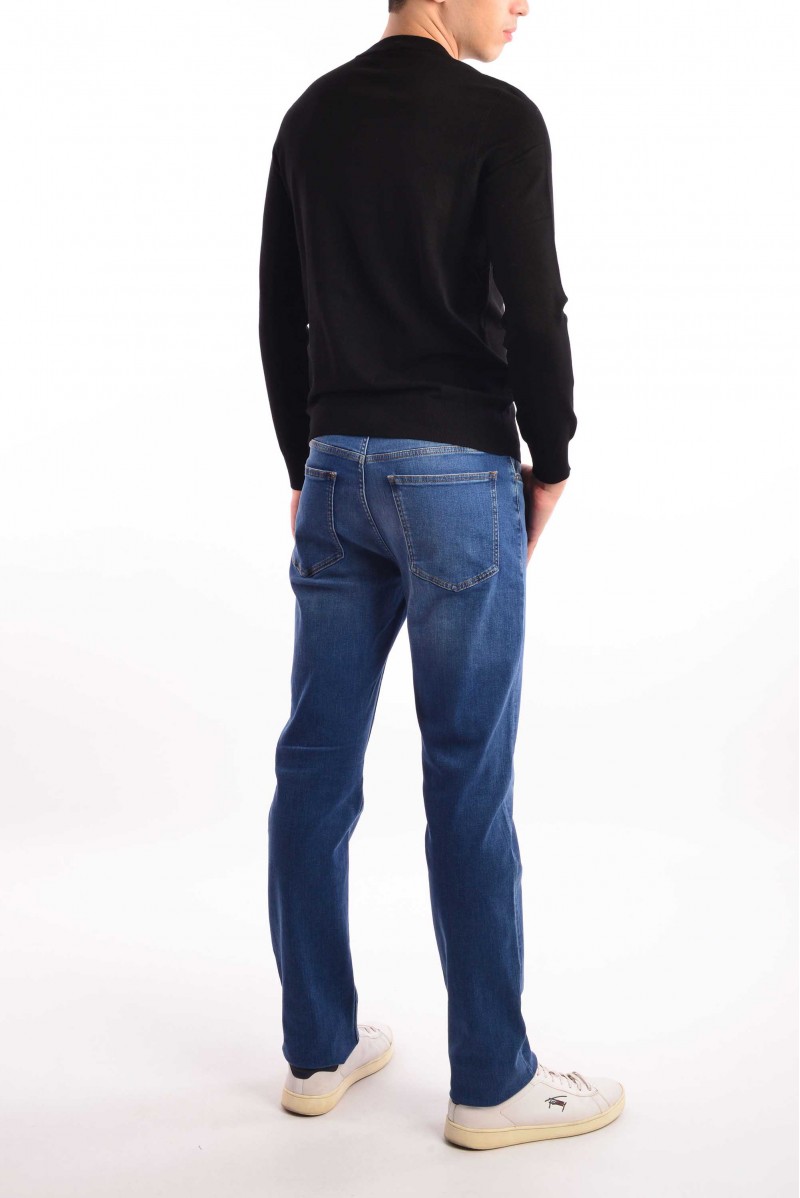 TRUSSARDI MAGLIA GIROCOLLO JEANSERIA