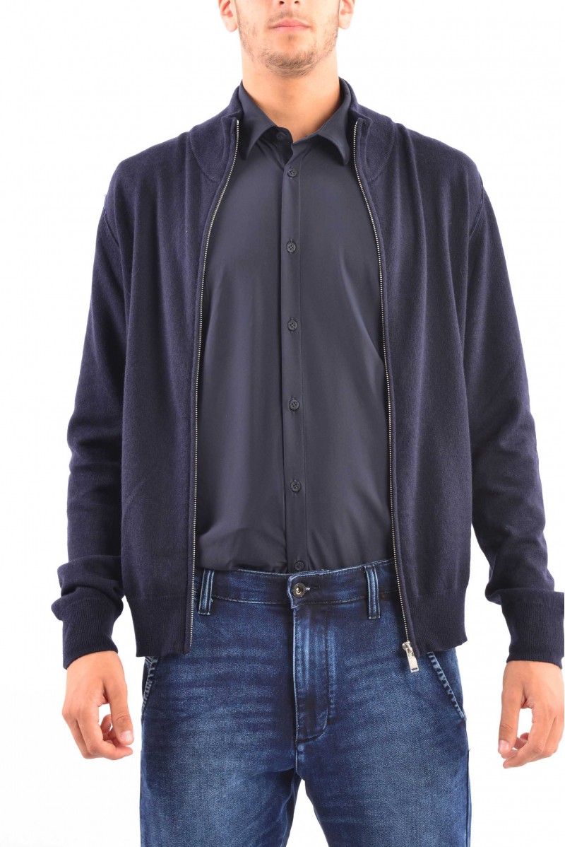 TRUSSARDI CARDIGAN TUTTA ZIP JEANSERIA