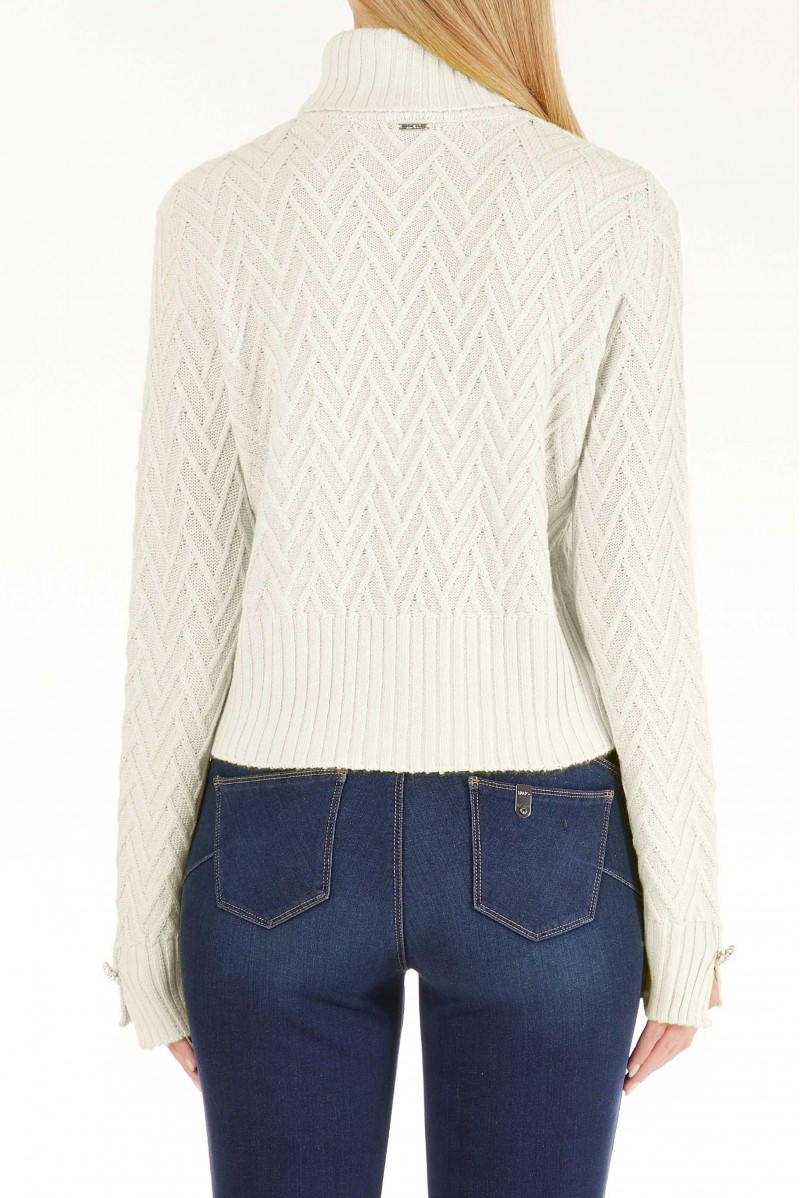 LIU JO MAGLIA COLLO ALTO JEANSERIA