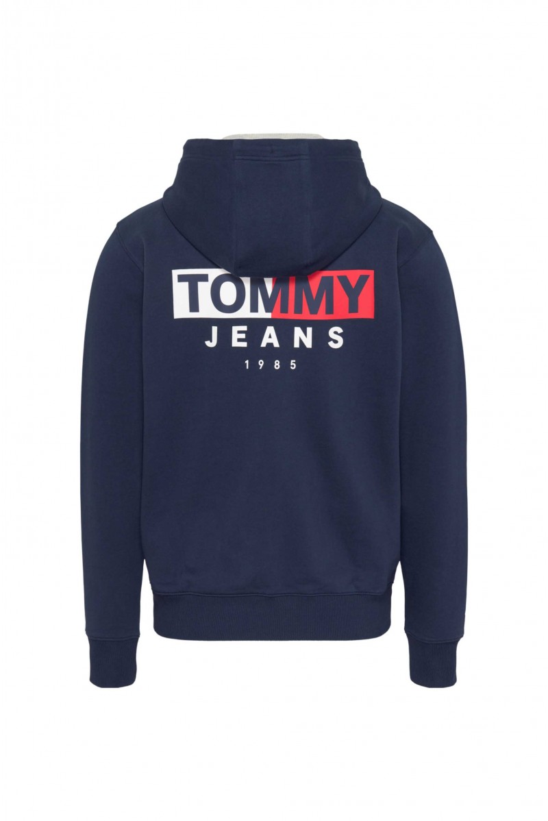 TOMMY HILFIGER FELPA ZIP CAPPUCCIO JEANSERIA