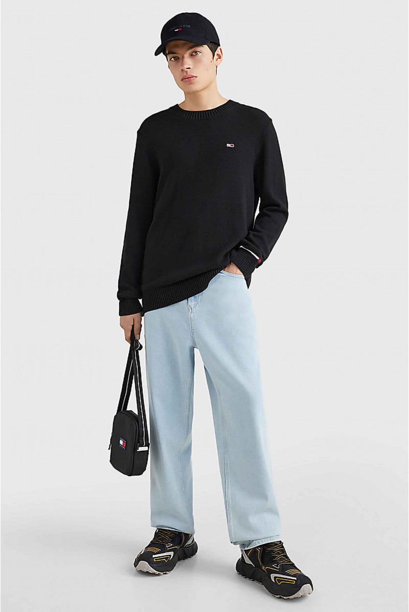 TOMMY HILFIGER MAGLIA GIROCOLLO JEANSERIA