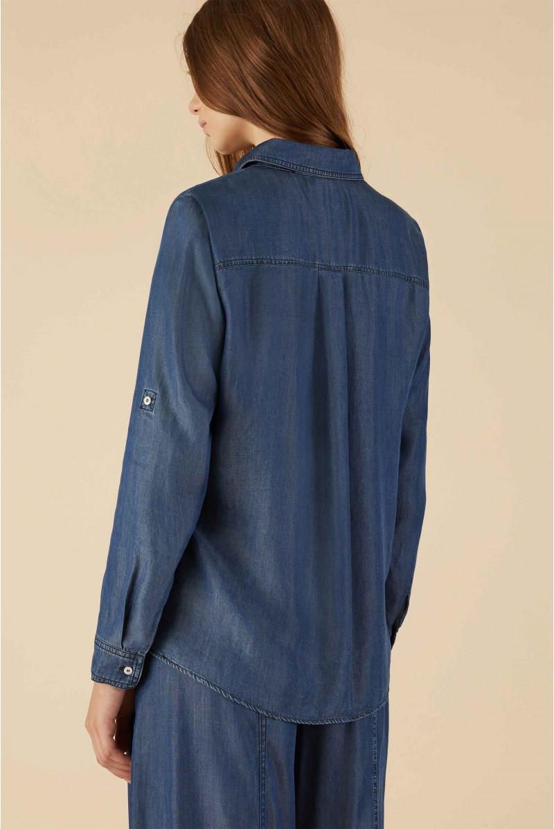 EMME MARELLA CAMICIA JEANS ML CLASSICO