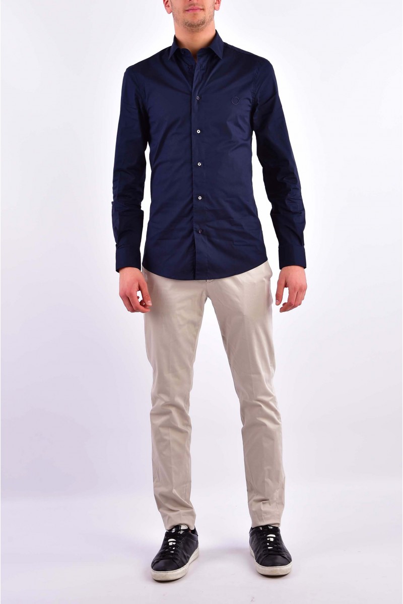 TRUSSARDI CAMICIA ML JEANSERIA