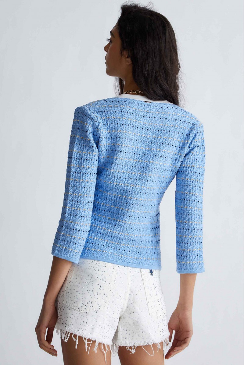 LIU JO CARDIGAN TUTTA ZIP JEANSERIA