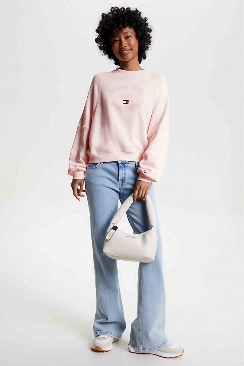 TOMMY HILFIGER FELPA GIROCOLLO JEANSERIA