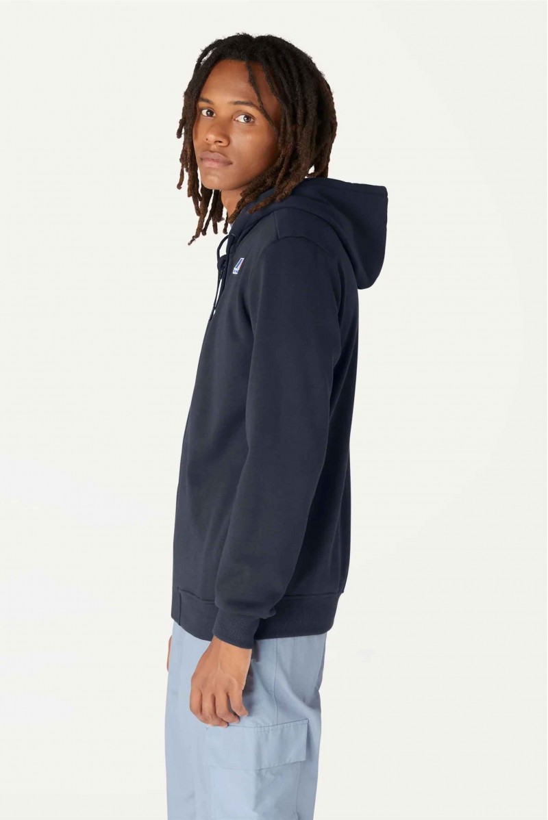K.WAY FELPA ZIP CAPPUCCIO CASUAL