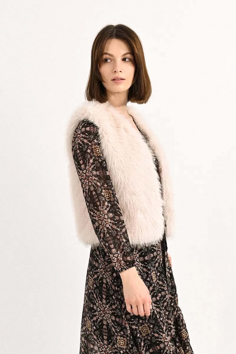 MOLLY BRACKEN GIACCA PELLICCIA ECO CASUAL