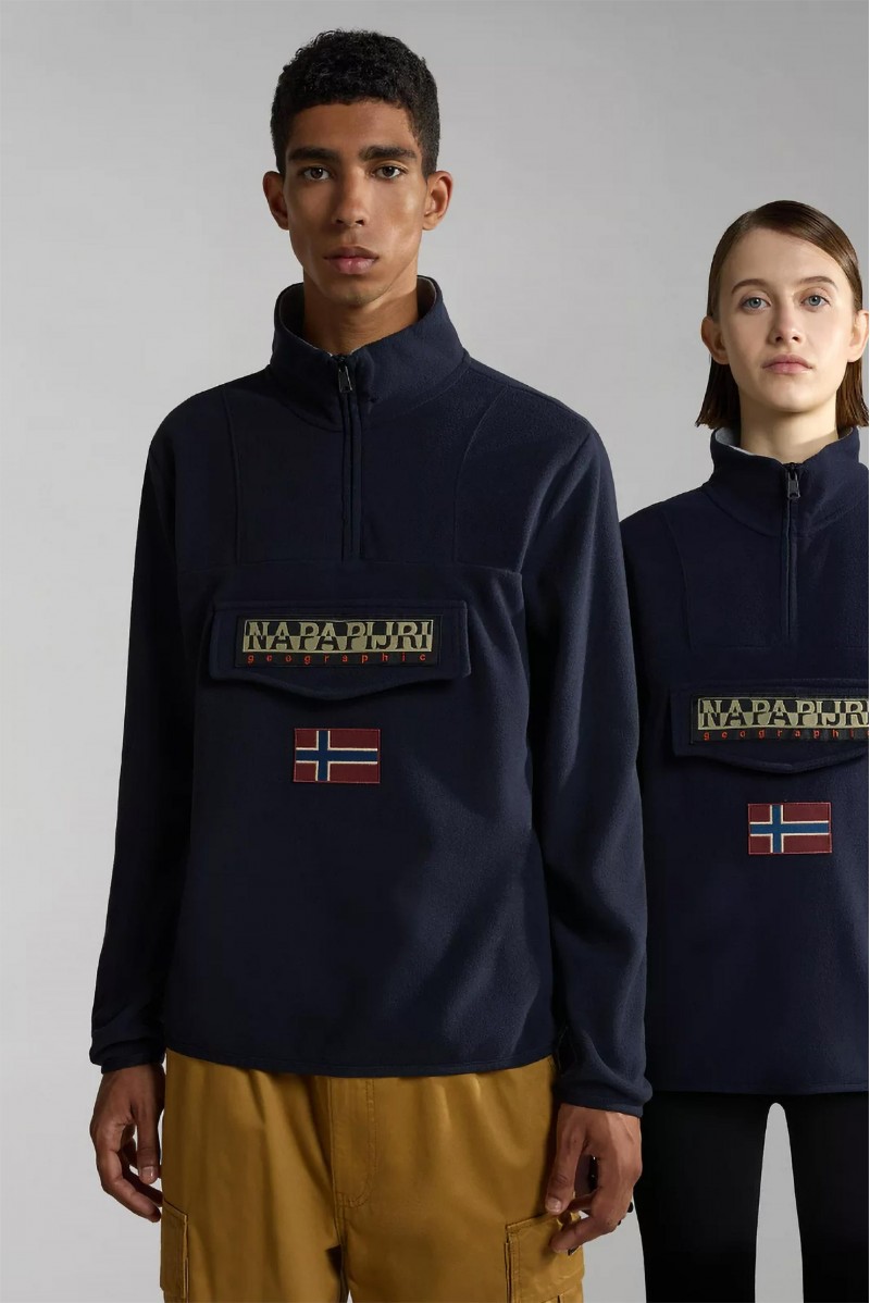 NAPAPIJRI FELPA MEZZA ZIP CASUAL